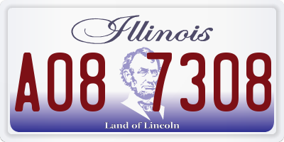 IL license plate A087308