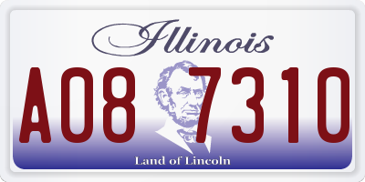 IL license plate A087310