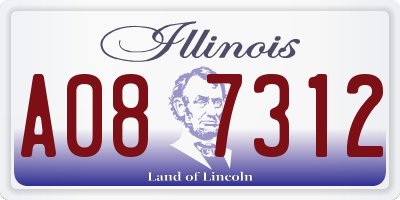 IL license plate A087312