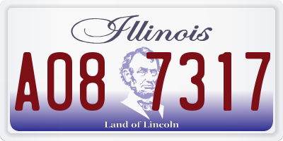 IL license plate A087317