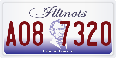 IL license plate A087320