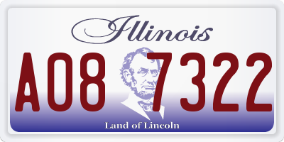 IL license plate A087322