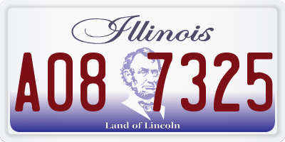 IL license plate A087325