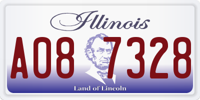 IL license plate A087328