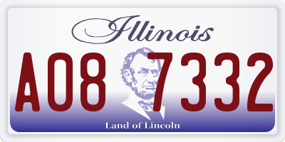 IL license plate A087332