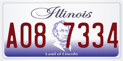 IL license plate A087334