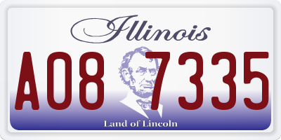 IL license plate A087335