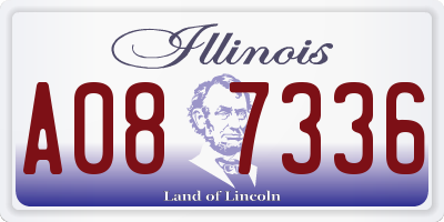 IL license plate A087336