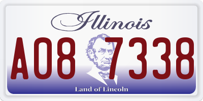 IL license plate A087338