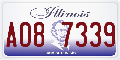 IL license plate A087339