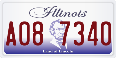 IL license plate A087340