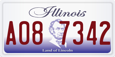 IL license plate A087342