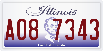 IL license plate A087343
