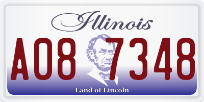 IL license plate A087348