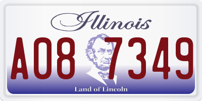 IL license plate A087349