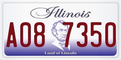 IL license plate A087350