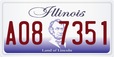 IL license plate A087351