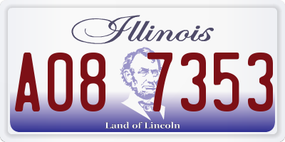 IL license plate A087353