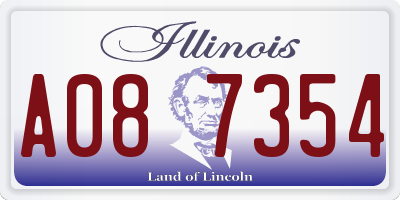 IL license plate A087354