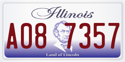 IL license plate A087357