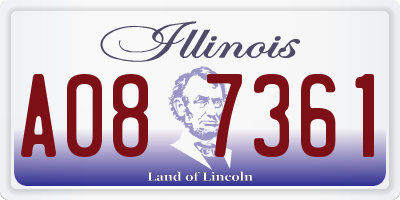 IL license plate A087361