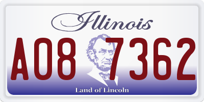 IL license plate A087362