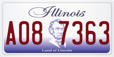 IL license plate A087363
