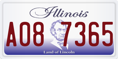 IL license plate A087365