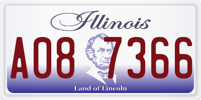 IL license plate A087366