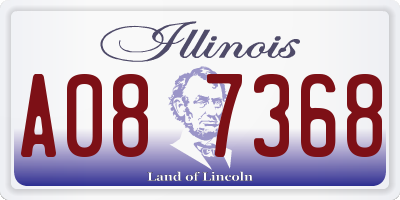 IL license plate A087368