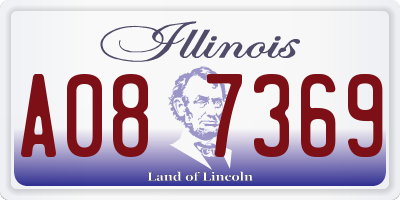 IL license plate A087369