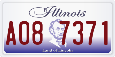 IL license plate A087371