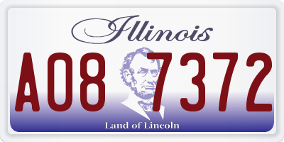 IL license plate A087372