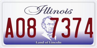 IL license plate A087374