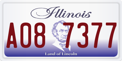 IL license plate A087377