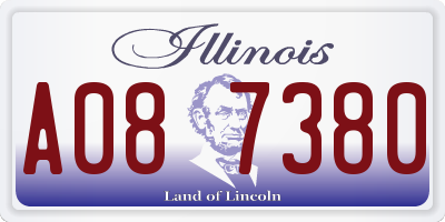 IL license plate A087380