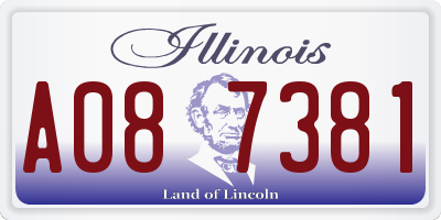 IL license plate A087381