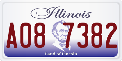 IL license plate A087382