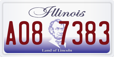 IL license plate A087383