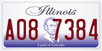 IL license plate A087384
