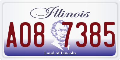 IL license plate A087385