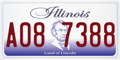 IL license plate A087388