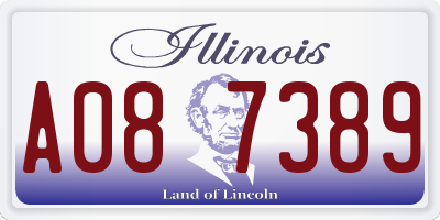 IL license plate A087389