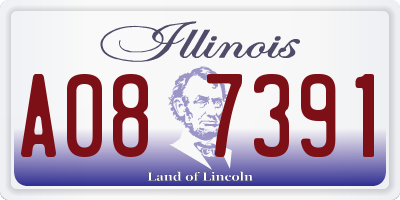 IL license plate A087391
