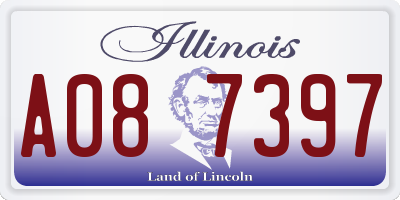 IL license plate A087397