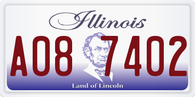 IL license plate A087402