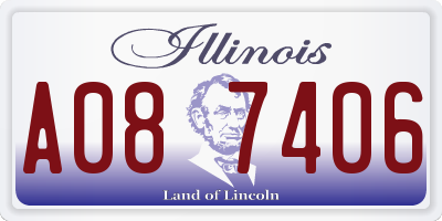 IL license plate A087406