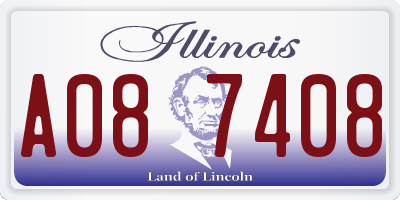 IL license plate A087408