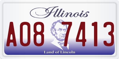 IL license plate A087413