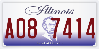 IL license plate A087414